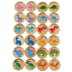Wooden Dinosaurs Building Blocks for Kids