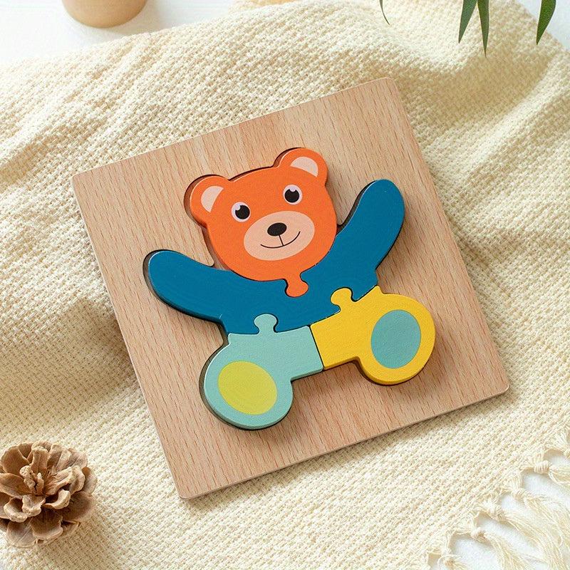 Cartoon Animal 3D Wooden Educational Toys