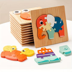 Cartoon Animal 3D Wooden Educational Toys
