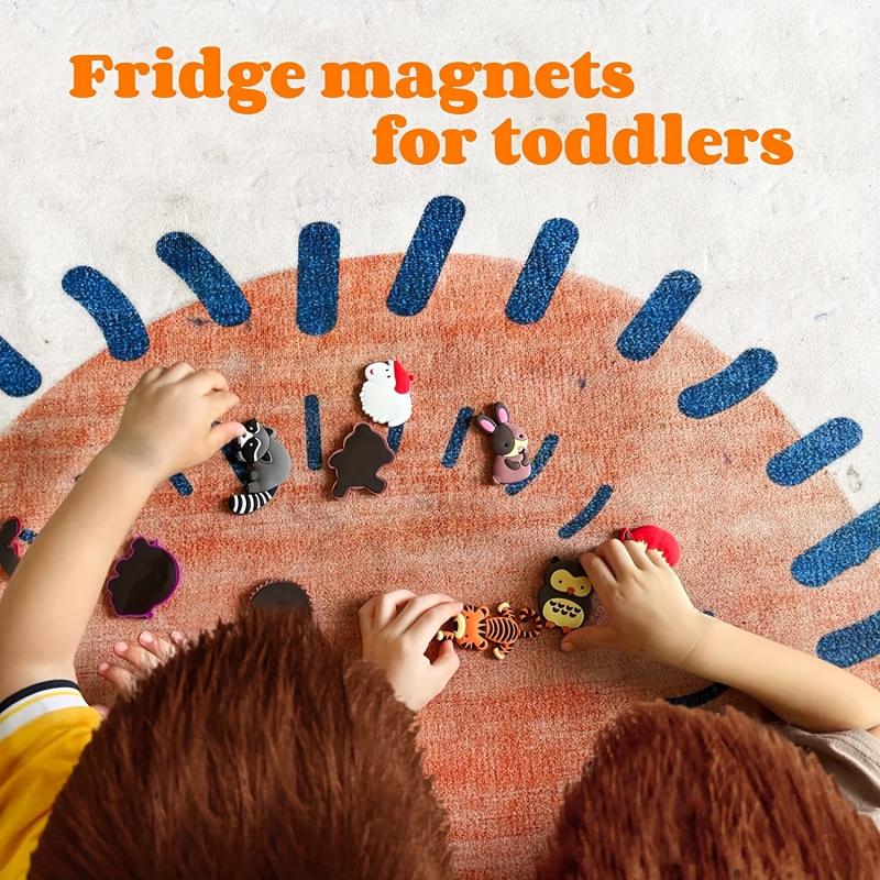 10pcs Animal Shaped Fridge Magnets for Kids, Educational Toys