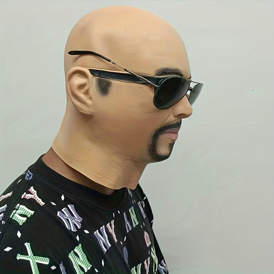 Men's Party Cosplay Man Face Mask Human Head Mask Fancy Dress Up