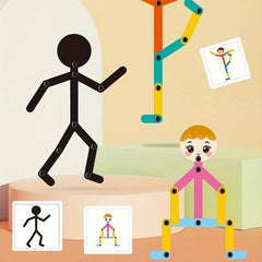 Wooden Man Activity Toy Small Wooden Man Jigsaw Puzzle Game For Kids