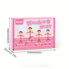 Wooden Man Activity Toy Small Wooden Man Jigsaw Puzzle Game For Kids
