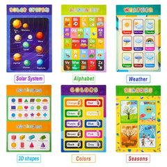 Educational Wall Chart Set for Kids - Maths, Addition, Numeracy, English