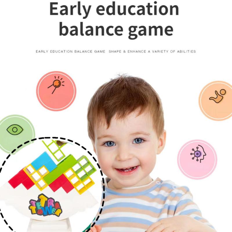 18Pcs Balance Blocks Boat Jenga Early Education Toys Games