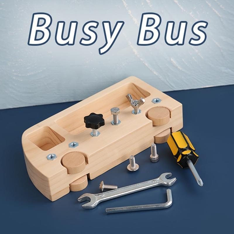Montessori Screw Driver Board Educational Wooden Sensory Toy