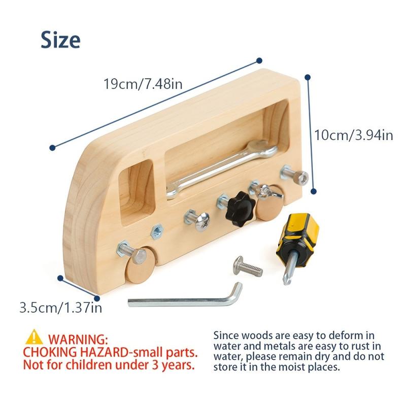 Montessori Screw Driver Board Educational Wooden Sensory Toy