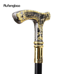 Golden Wolf Handle Walking Cane Decorative Gentleman Cosplay Cane Knob