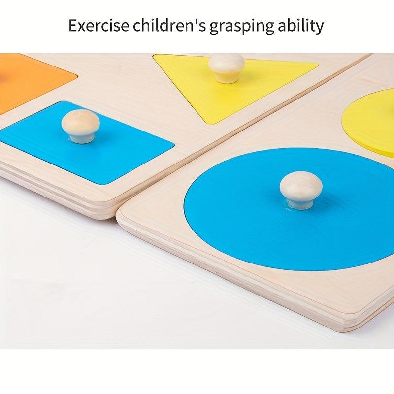 Wooden Shape Sorting Puzzle Board for Toddlers