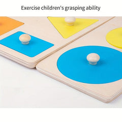 Wooden Shape Sorting Puzzle Board for Toddlers