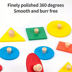 Wooden Shape Sorting Puzzle Board for Toddlers