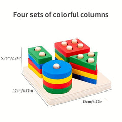 Montessori Wooden Building Blocks Assembly Set