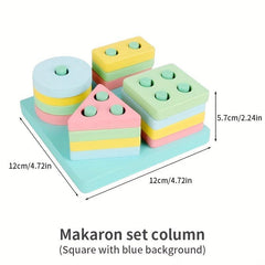 Montessori Wooden Building Blocks Assembly Set