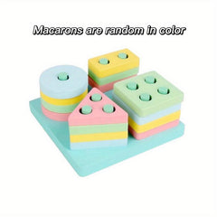 Montessori Wooden Building Blocks Assembly Set