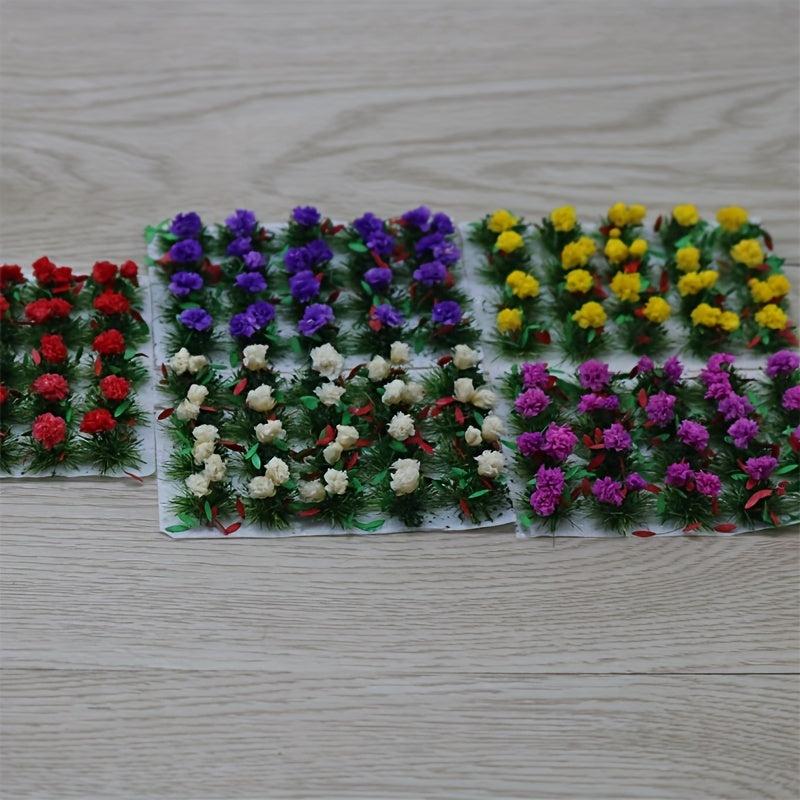 20 Pcs Flower Cluster Vegetation Grass Tufts Static Scenery Model