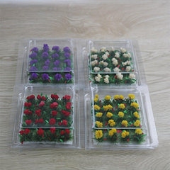 20 Pcs Flower Cluster Vegetation Grass Tufts Static Scenery Model
