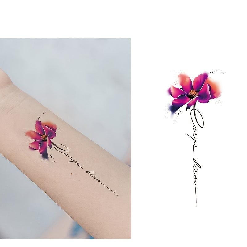 30pcs Flower Disposable Tattoo Stickers Waterproof Body Art Stickers