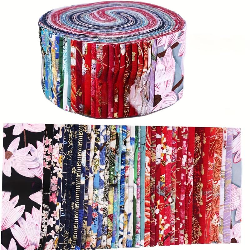 Fabric Jelly Rolls Quilting Bundle Crafting Patchwork Fabric Sets