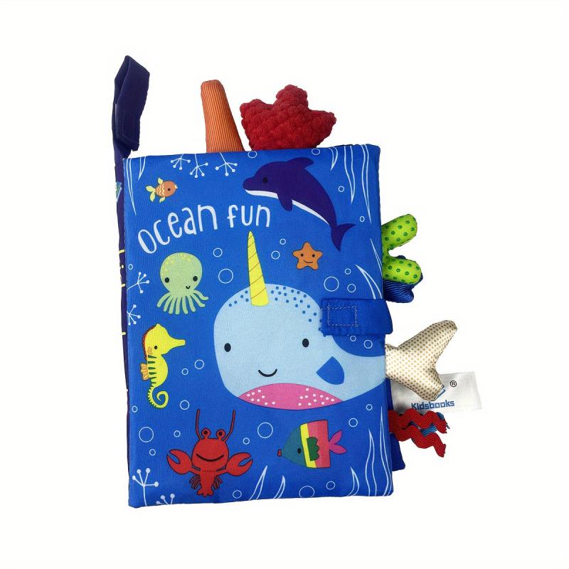 3D Animal Tails Baby Cloth Book Puzzle Educational Learning Toys