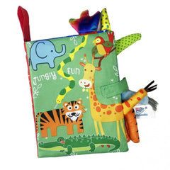 3D Animal Tails Baby Cloth Book Puzzle Educational Learning Toys