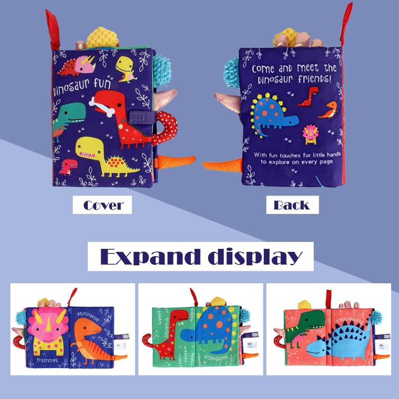 3D Animal Tails Baby Cloth Book Puzzle Educational Learning Toys