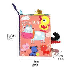 3D Animal Tails Baby Cloth Book Puzzle Educational Learning Toys