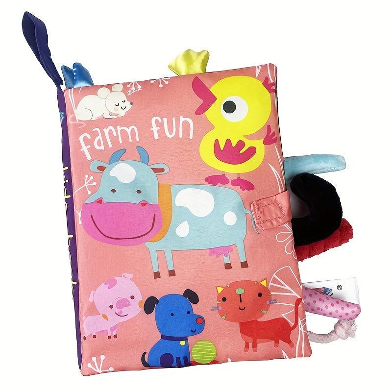 3D Animal Tails Baby Cloth Book Puzzle Educational Learning Toys