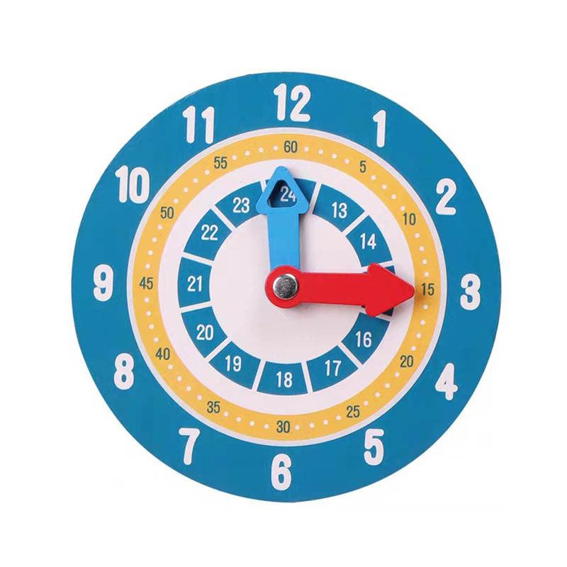 Montessori Wooden Clock Time Learning Educational Toy