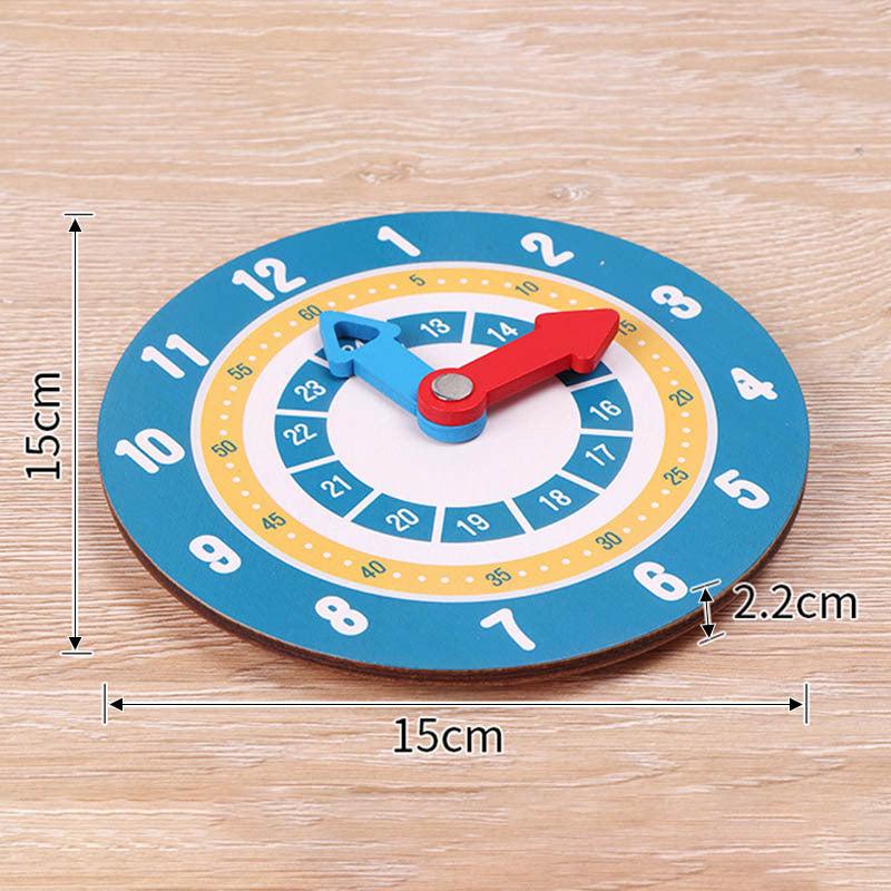 Montessori Wooden Clock Time Learning Educational Toy