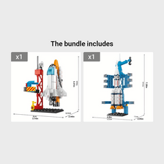 Rocket Shooting Platform Astronaut Assembly Toys Building Blocks Set