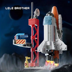 Rocket Shooting Platform Astronaut Assembly Toys Building Blocks Set