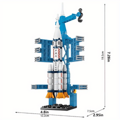Rocket Shooting Platform Astronaut Assembly Toys Building Blocks Set