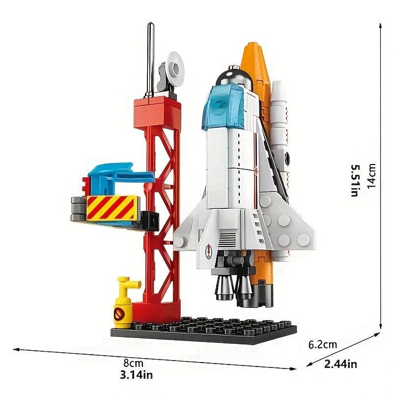 Rocket Shooting Platform Astronaut Assembly Toys Building Blocks Set