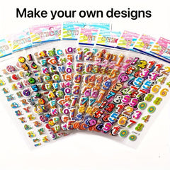 20pcs Random 3D Puffy Bulk Stickers For Party Teachers Craft