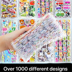 20pcs Random 3D Puffy Bulk Stickers For Party Teachers Craft