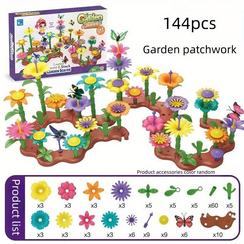 Educational Garden Building Blocks Set DIY Flower Arrangement Toys