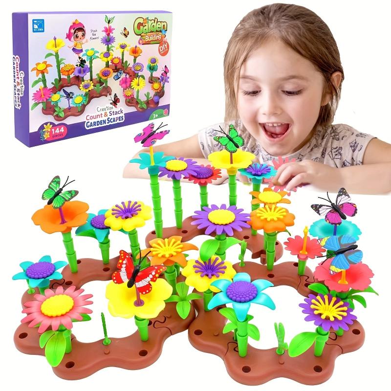 Educational Garden Building Blocks Set DIY Flower Arrangement Toys