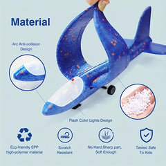 Kids' Ejection Airplane Glitter Foam Toy