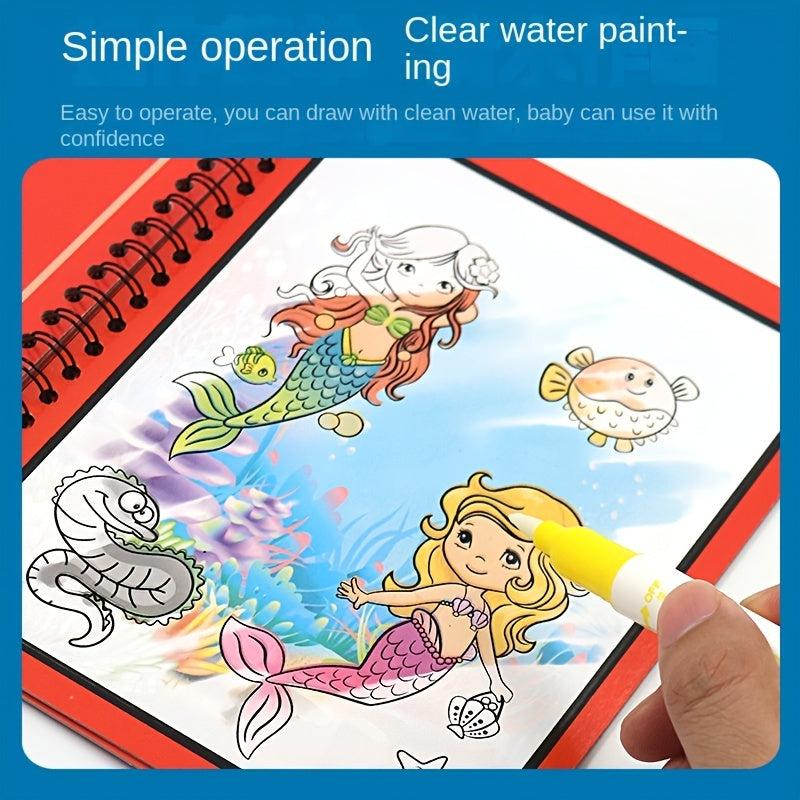 Magic Pen Water Drawing Book for Kids - Fun and Mess-Free Coloring Activity