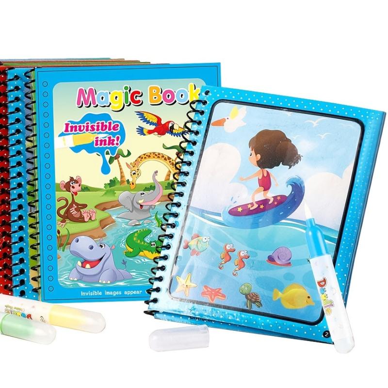 Magic Pen Water Drawing Book for Kids - Fun and Mess-Free Coloring Activity
