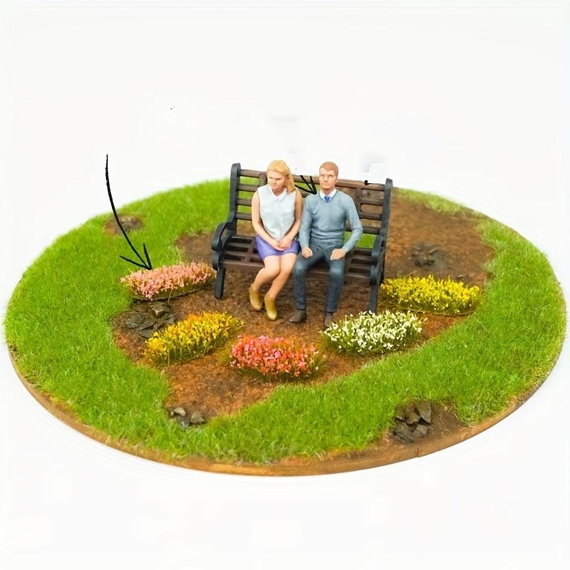Elliptical Flower Cluster Landscape Decoration for Sand Table