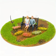 Elliptical Flower Cluster Landscape Decoration for Sand Table