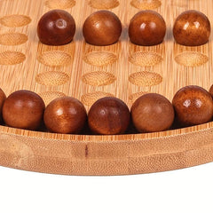 Wooden Peg Solitaire Board Game Educational Toys Desktop Decor