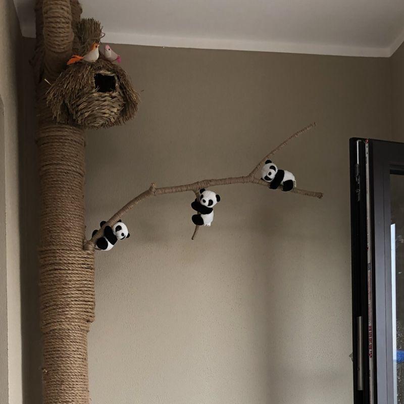 Mini Panda Plush Figure Fidget Toy for Home Office Teens Adults