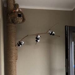 Mini Panda Plush Figure Fidget Toy for Home Office Teens Adults