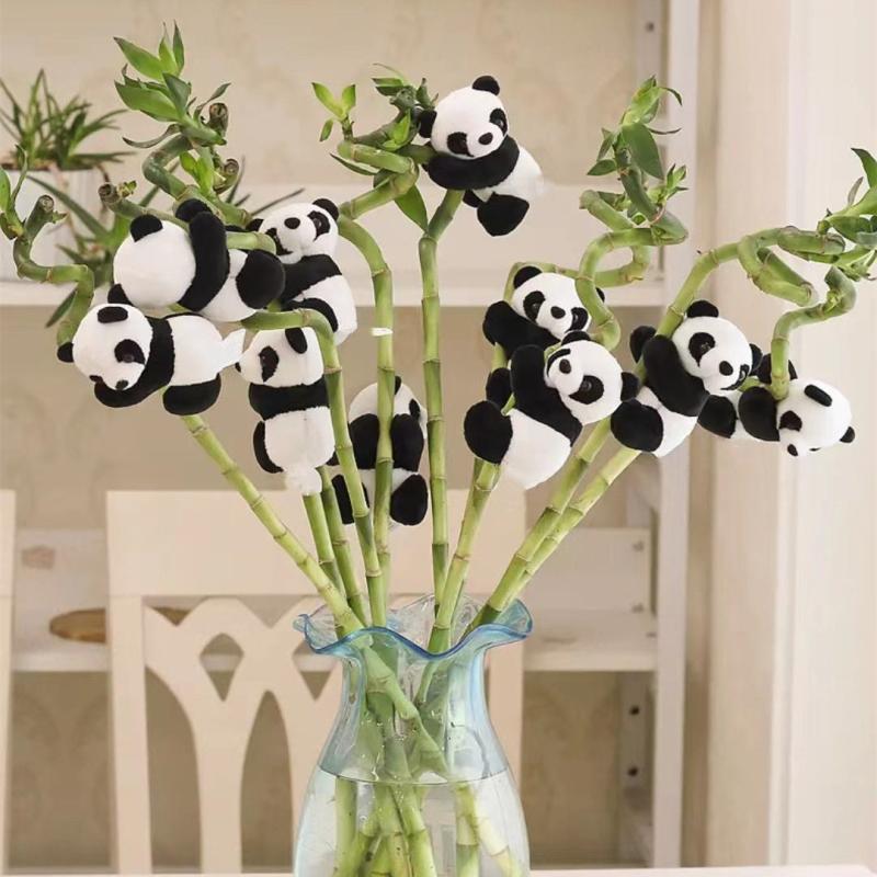 Mini Panda Plush Figure Fidget Toy for Home Office Teens Adults