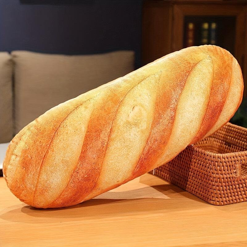 3D Simulation Bread Shape Pillow Soft Lumbar Baguette Back Cushion