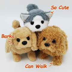 Interactive Plush Dog Toy with Sound, Walk, Bark, Wagging Tail