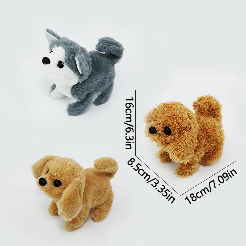 Interactive Plush Dog Toy with Sound, Walk, Bark, Wagging Tail