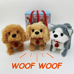Interactive Plush Dog Toy with Sound, Walk, Bark, Wagging Tail